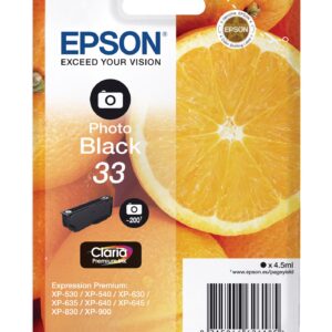 EPSON     Tintenpatrone 33 photo schwarz