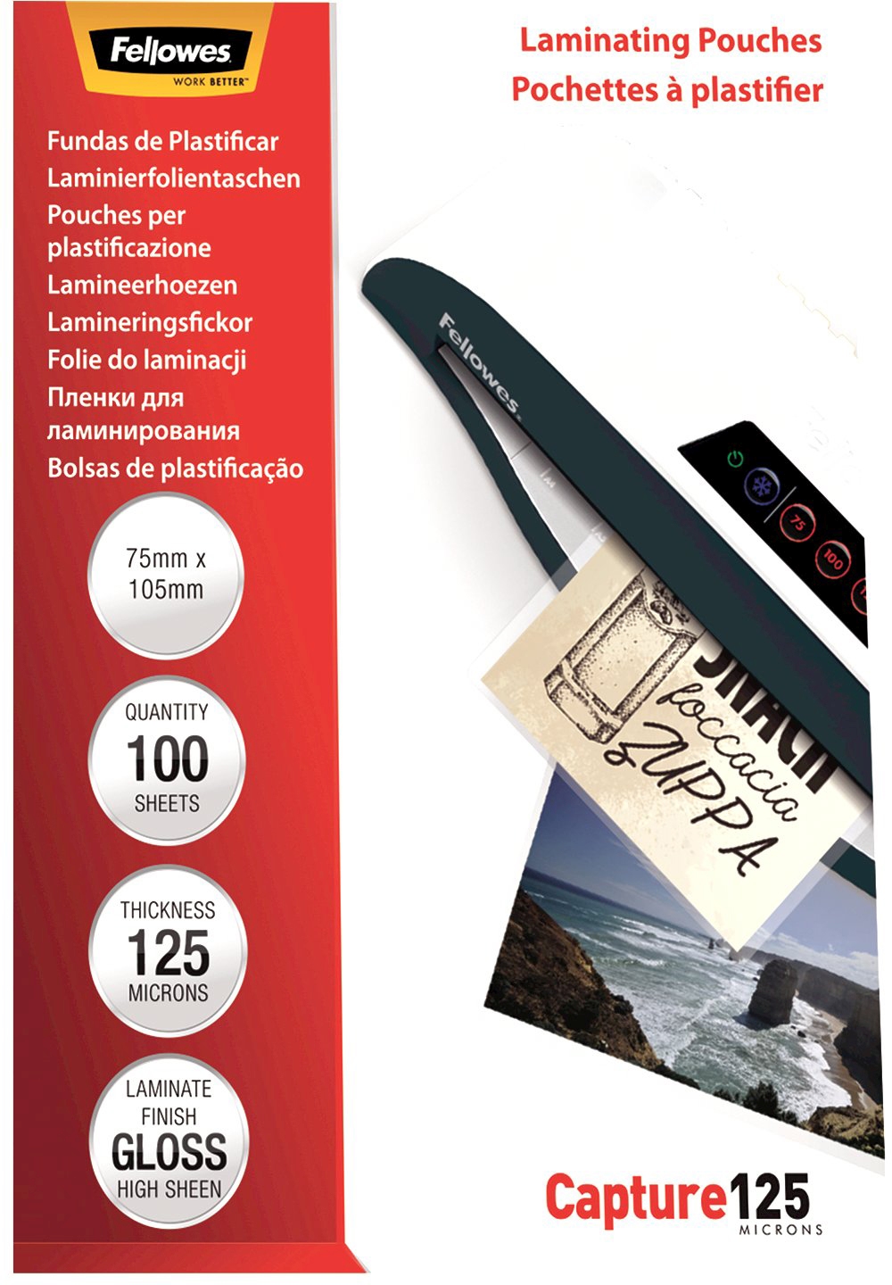 FELLOWES Laminiertasche 75x105mm