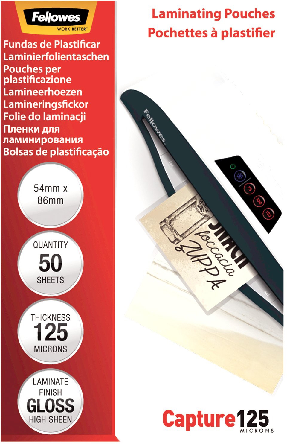 FELLOWES Laminiertasche 54x86mm