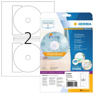 HERMA     CD Etiketten weiss, Ø 116mm