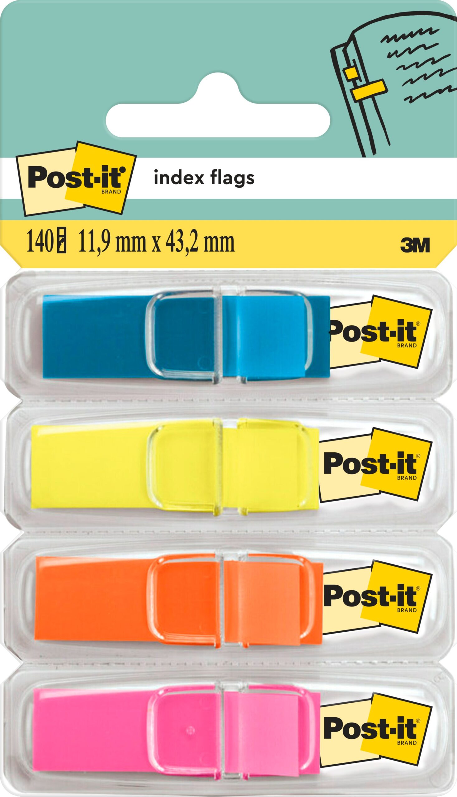 POST-IT Index Tabs Clear 43.2x11.9mm