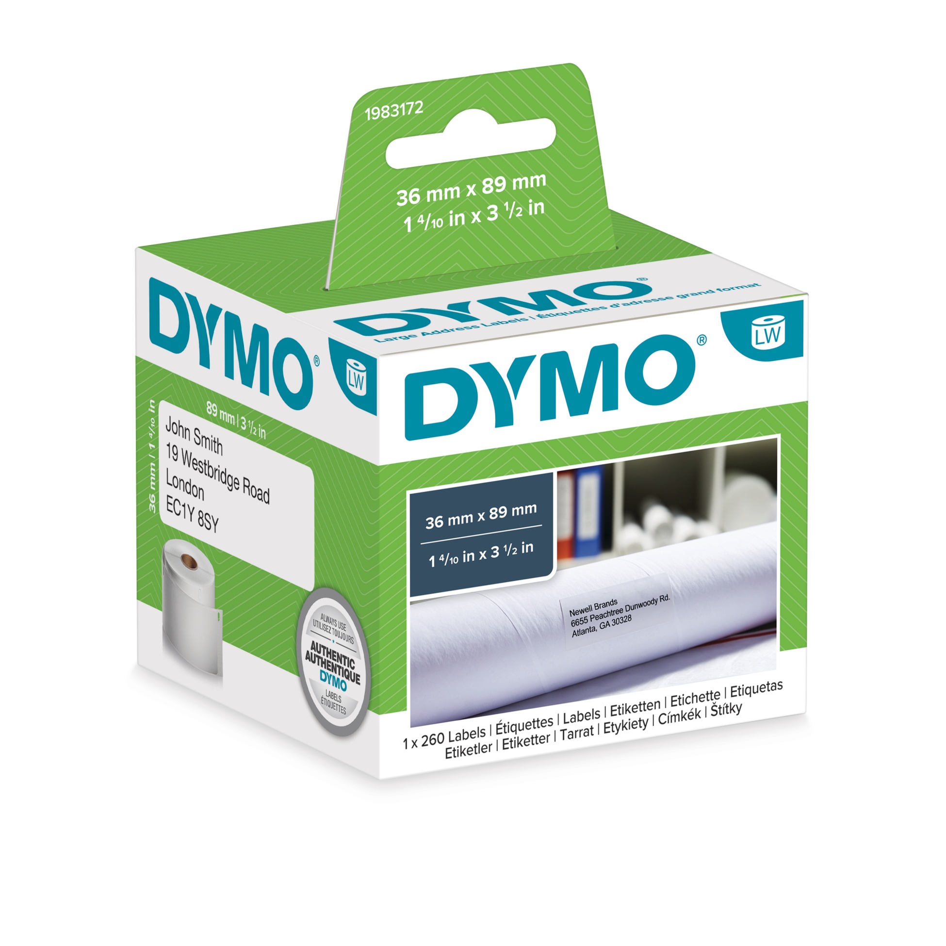 DYMO Adress-Etiketten 89x36mm