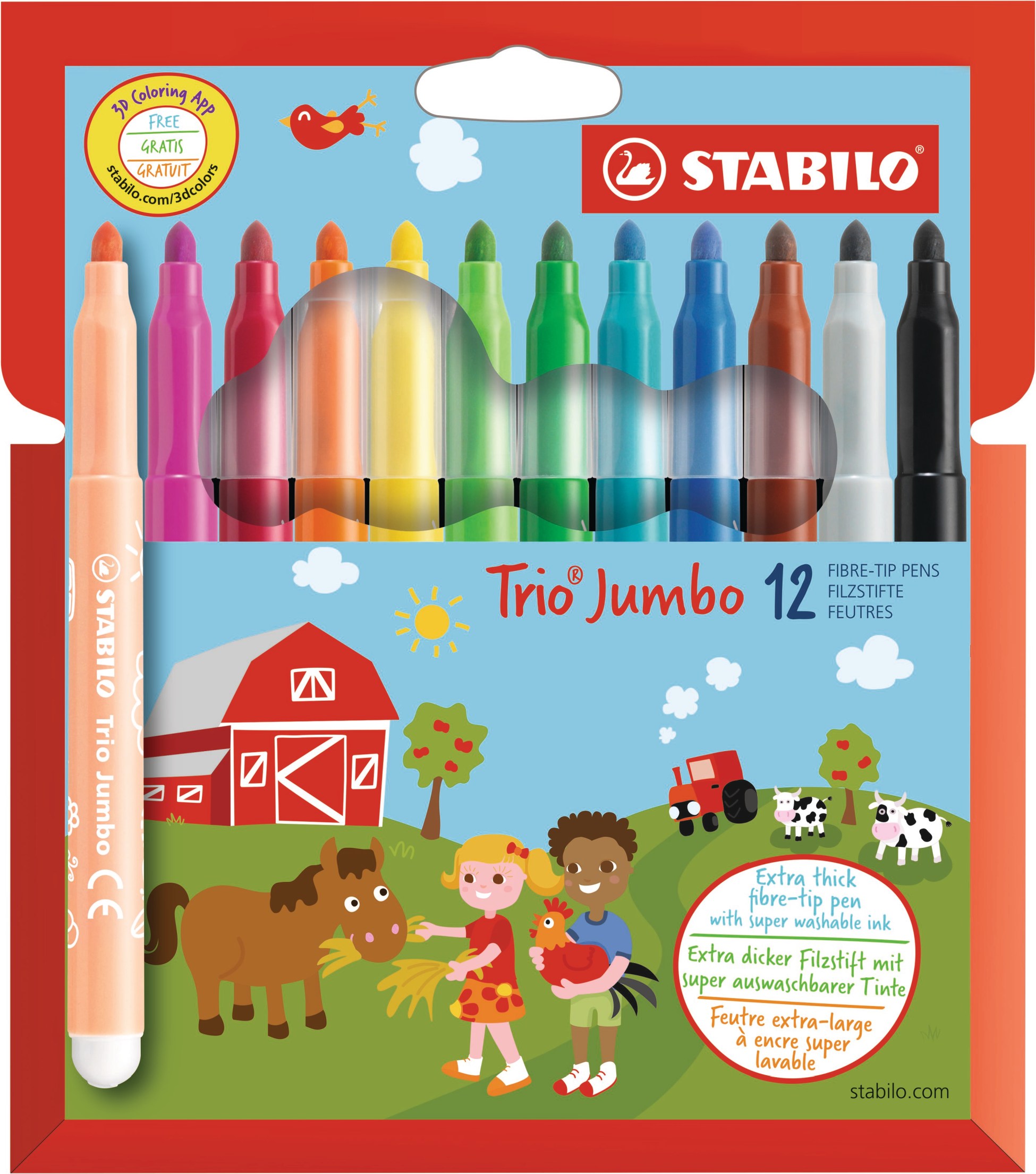 STABILO Fasermaler Trio Jumbo 3mm