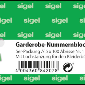 SIGEL     Garderobe-Nummernblock