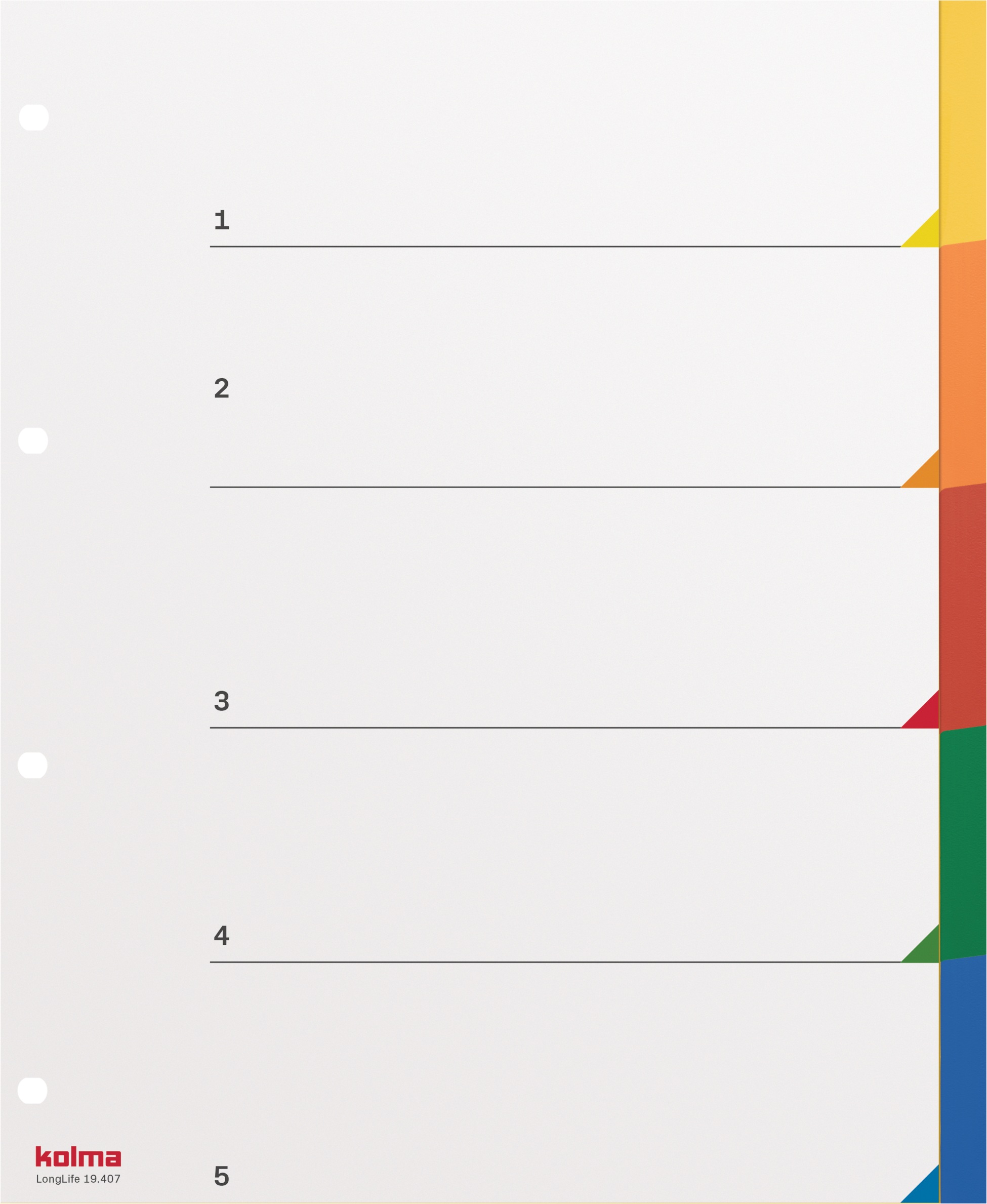 Register LongLifeA4 blano 5tlg