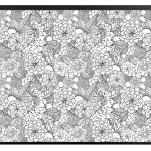 Schreibunterlage Blumenmuster 50x34