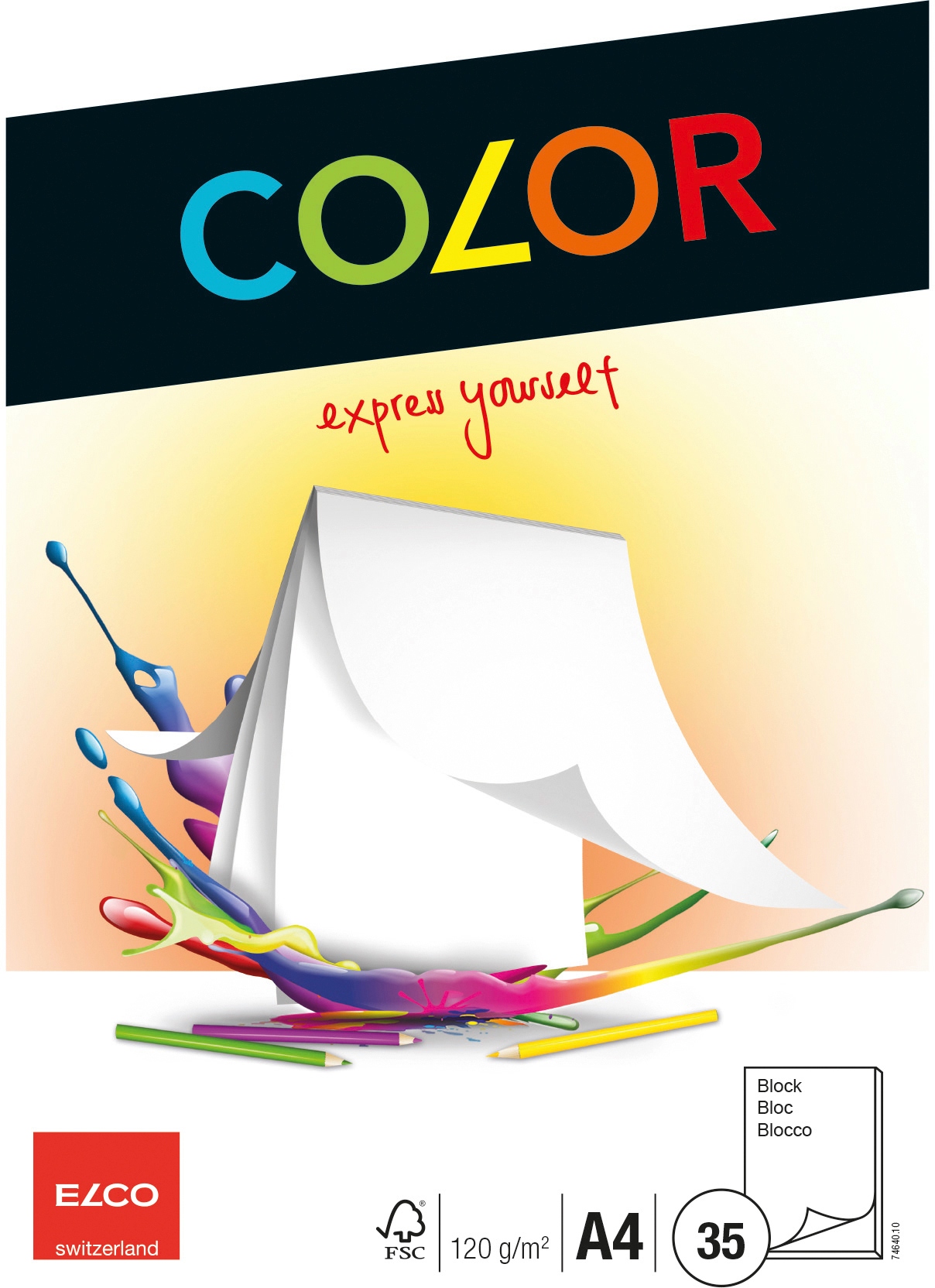 Zeichenblock A4 120g weiss