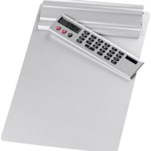 Klemmbrett Alu A4 mit Rechner