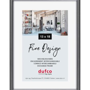 Wechselrahmen Kunststoff silber 13x18