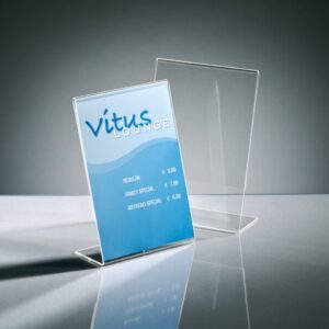 Tischaufsteller A5 schräg