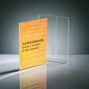 Tischaufsteller A4 gerade glasklar