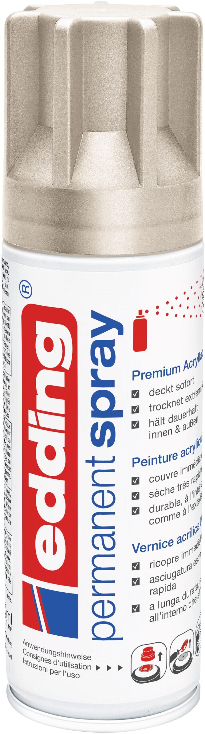 Acryllack Spray seidenmatt champagner gold