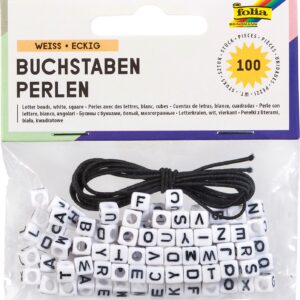 Buchstaben-Perlen weiss