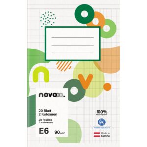 Heft E6 liniert 2 Kolonnen mit Kopf