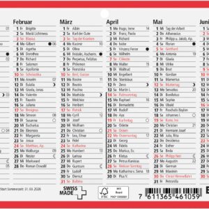 Wandkalender 16.5x11.5 6M/1S D