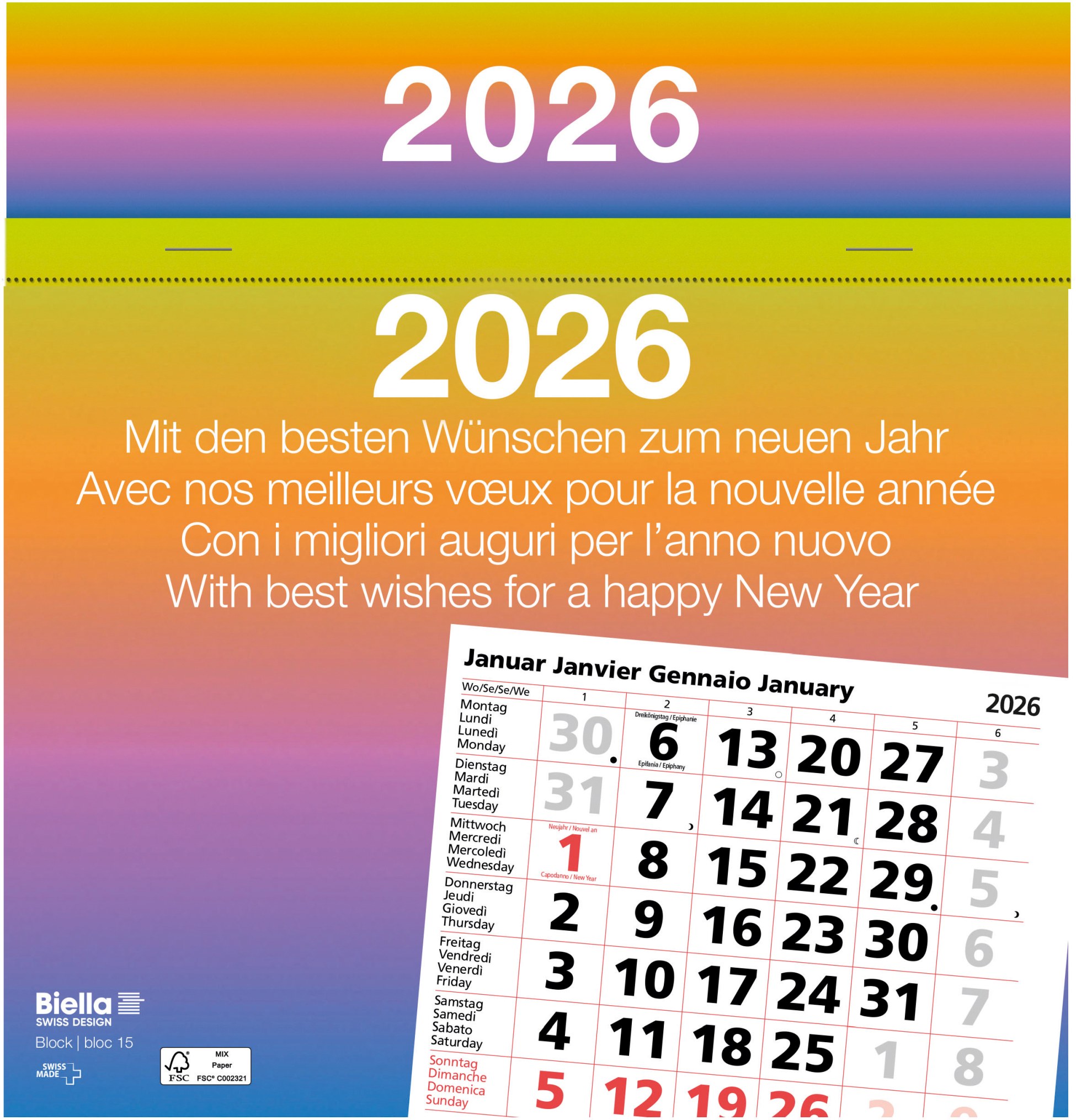 Monatsblock 15 hoch 19.8x16.7