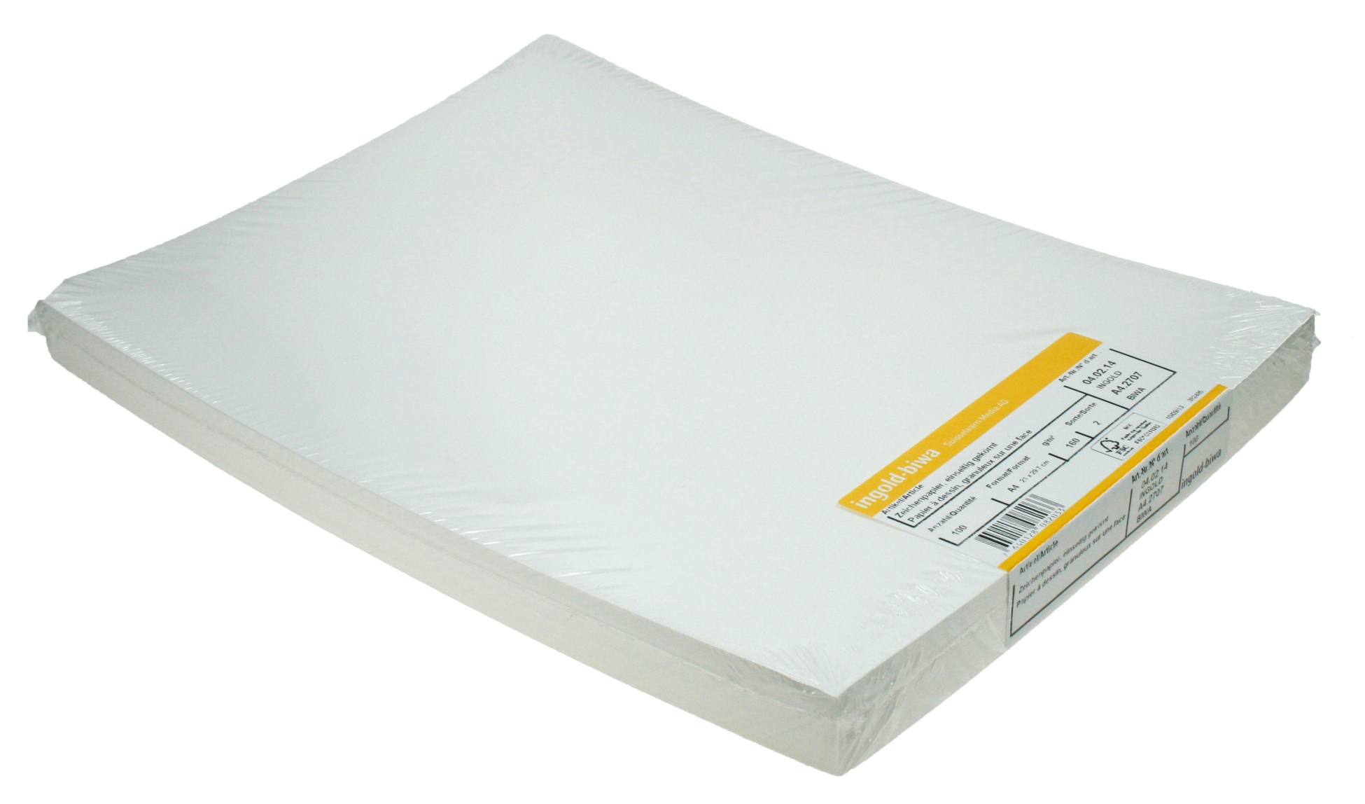 Zeichenpapier A4 weiss 160g