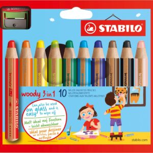 STABILO Woody 3 in 1 Malstifte 10er Karton