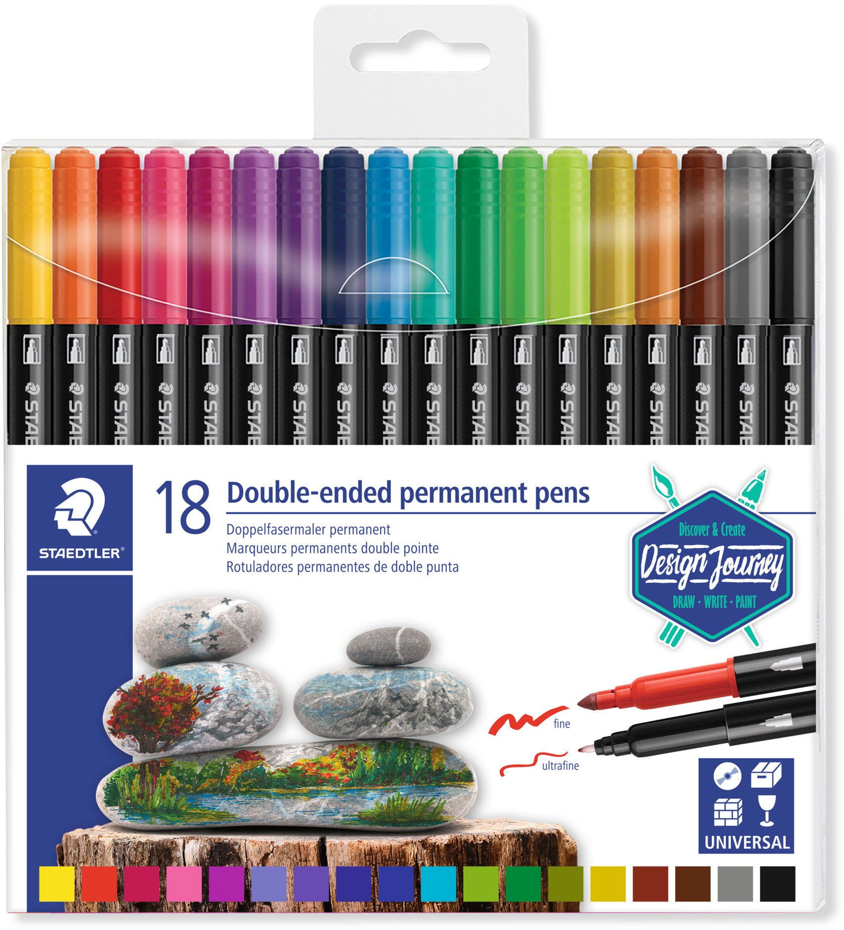 Staedtler Fasermaler permanent 18er