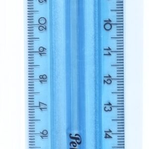 Massstab 30 cm mit Griff blau