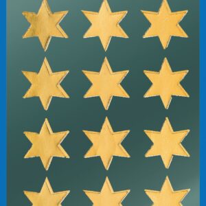 Sterne gold 6spitz mittel