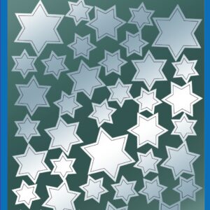 Sterne silber 6spitz gemischt