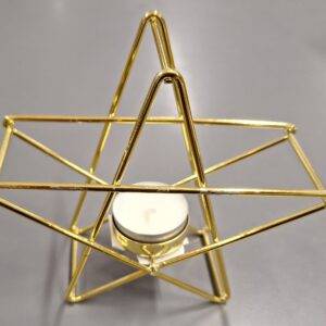 W'Teelichthalter Stern gold
