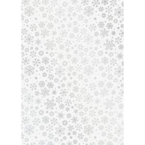 Naturkarton Kristalle weiss/silberfarben A4