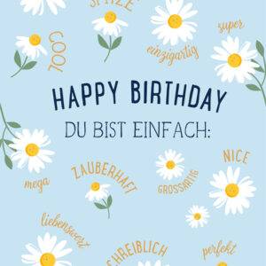 ABC Geburtstagskarte B6